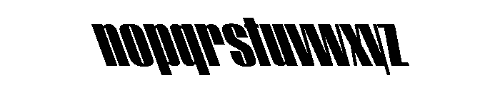 WorkhorseEmpire BlackReverseOblique Instance Font LOWERCASE