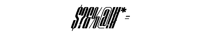 WorkhorseEmpire BoldCompressedOblique Instance Font OTHER CHARS