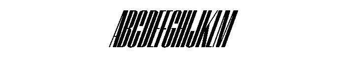WorkhorseEmpire BoldCompressedOblique Instance Font UPPERCASE