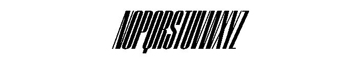 WorkhorseEmpire BoldCompressedOblique Instance Font UPPERCASE