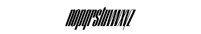 WorkhorseEmpire BoldCompressedOblique Instance Font LOWERCASE