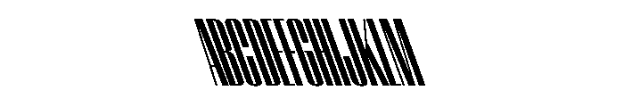 WorkhorseEmpire BoldCompressedReverseOblique Instance Font UPPERCASE