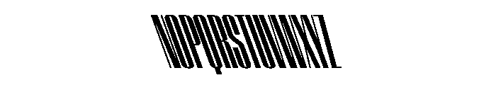 WorkhorseEmpire BoldCompressedReverseOblique Instance Font UPPERCASE