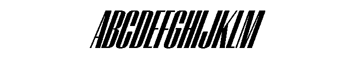 WorkhorseEmpire BoldCondensedOblique Instance Font UPPERCASE