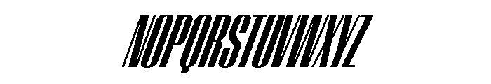 WorkhorseEmpire BoldCondensedOblique Instance Font UPPERCASE