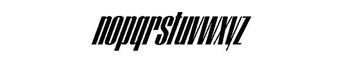 WorkhorseEmpire BoldCondensedOblique Instance Font LOWERCASE