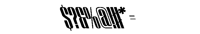 WorkhorseEmpire BoldCondensedReverseOblique Instance Font OTHER CHARS
