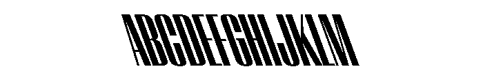 WorkhorseEmpire BoldCondensedReverseOblique Instance Font UPPERCASE