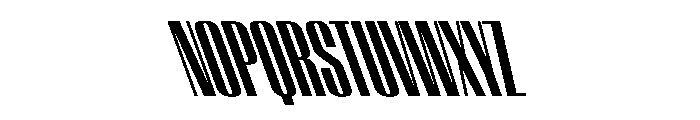 WorkhorseEmpire BoldCondensedReverseOblique Instance Font UPPERCASE