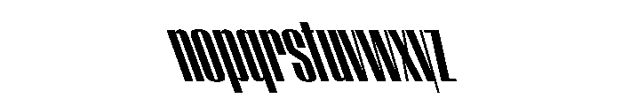WorkhorseEmpire BoldCondensedReverseOblique Instance Font LOWERCASE