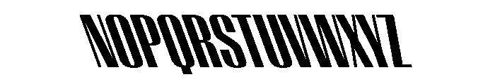 WorkhorseEmpire BoldReverseOblique Instance Font UPPERCASE