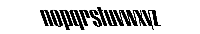 WorkhorseEmpire BoldReverseOblique Instance Font LOWERCASE
