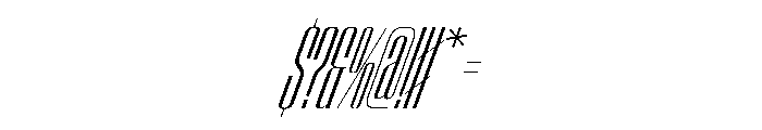 WorkhorseEmpire BookCompressedOblique Instance Font OTHER CHARS