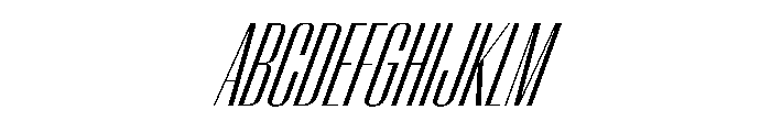 WorkhorseEmpire BookCondensedOblique Instance Font UPPERCASE