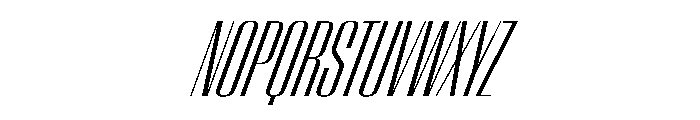 WorkhorseEmpire BookCondensedOblique Instance Font UPPERCASE