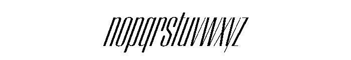 WorkhorseEmpire BookCondensedOblique Instance Font LOWERCASE