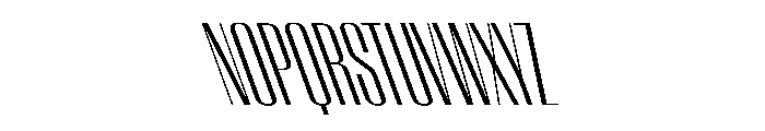 WorkhorseEmpire BookCondensedReverseOblique Instance Font UPPERCASE