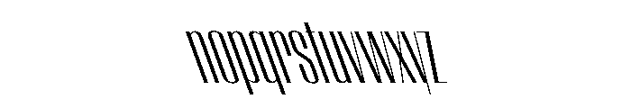 WorkhorseEmpire BookCondensedReverseOblique Instance Font LOWERCASE