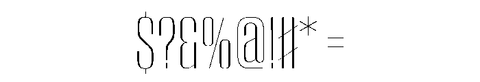 WorkhorseEmpire ExtraLight Instance Font OTHER CHARS