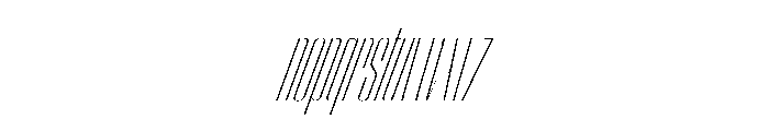 WorkhorseEmpire ExtraLightCompressedOblique Instance Font LOWERCASE