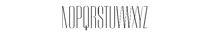 WorkhorseEmpire ExtraLightCondensed Instance Font UPPERCASE