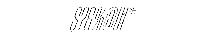WorkhorseEmpire ExtraLightCondensedOblique Instance Font OTHER CHARS