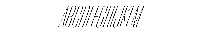 WorkhorseEmpire ExtraLightCondensedOblique Instance Font UPPERCASE