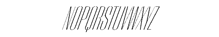 WorkhorseEmpire ExtraLightCondensedOblique Instance Font UPPERCASE