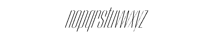 WorkhorseEmpire ExtraLightCondensedOblique Instance Font LOWERCASE