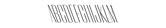 WorkhorseEmpire ExtraLightCondensedReverseOblique Instance Font UPPERCASE