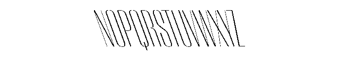 WorkhorseEmpire ExtraLightCondensedReverseOblique Instance Font UPPERCASE
