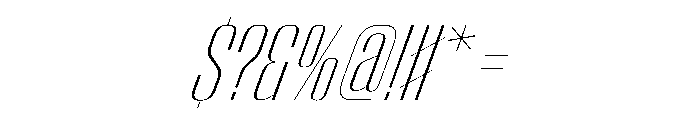 WorkhorseEmpire ExtraLightOblique Instance Font OTHER CHARS