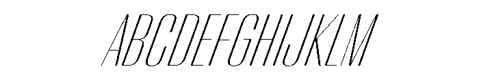 WorkhorseEmpire ExtraLightOblique Instance Font UPPERCASE