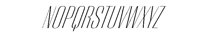 WorkhorseEmpire ExtraLightOblique Instance Font UPPERCASE