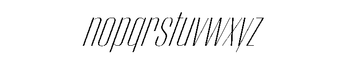 WorkhorseEmpire ExtraLightOblique Instance Font LOWERCASE