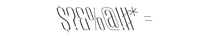 WorkhorseEmpire ExtraLightReverseOblique Instance Font OTHER CHARS