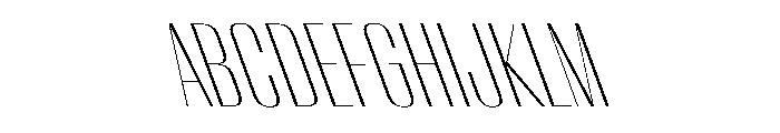 WorkhorseEmpire ExtraLightReverseOblique Instance Font UPPERCASE