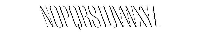WorkhorseEmpire ExtraLightReverseOblique Instance Font UPPERCASE