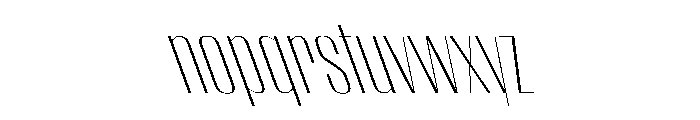 WorkhorseEmpire ExtraLightReverseOblique Instance Font LOWERCASE
