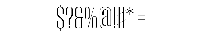 WorkhorseEmpire Light Instance Font OTHER CHARS