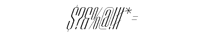 WorkhorseEmpire LightCondensedOblique Instance Font OTHER CHARS