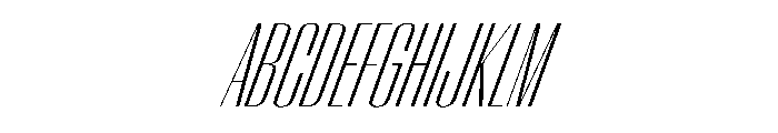 WorkhorseEmpire LightCondensedOblique Instance Font UPPERCASE