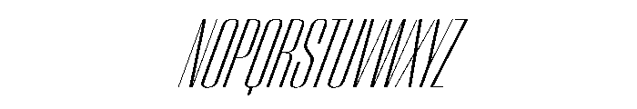 WorkhorseEmpire LightCondensedOblique Instance Font UPPERCASE