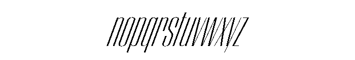 WorkhorseEmpire LightCondensedOblique Instance Font LOWERCASE