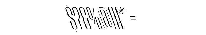 WorkhorseEmpire LightCondensedReverseOblique Instance Font OTHER CHARS