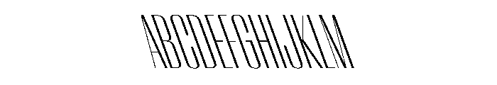 WorkhorseEmpire LightCondensedReverseOblique Instance Font UPPERCASE