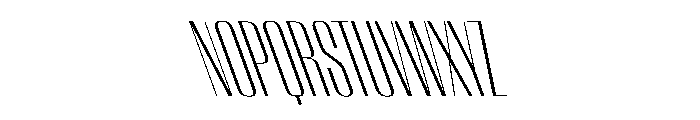 WorkhorseEmpire LightCondensedReverseOblique Instance Font UPPERCASE
