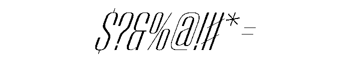 WorkhorseEmpire LightOblique Instance Font OTHER CHARS