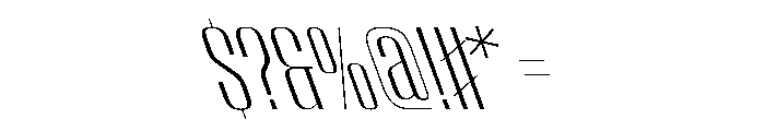 WorkhorseEmpire LightReverseOblique Instance Font OTHER CHARS