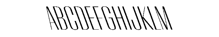WorkhorseEmpire LightReverseOblique Instance Font UPPERCASE